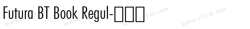 Futura BT Book Regul字体转换